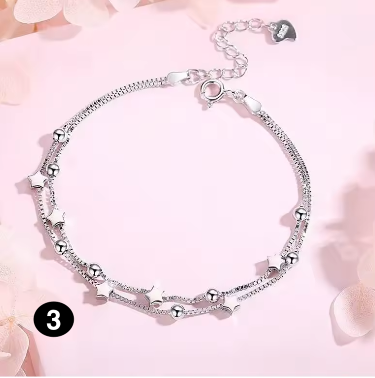 Elegant 925 Sterling Silver Bracelet — Lightweight and Comfortable for Daily Wear