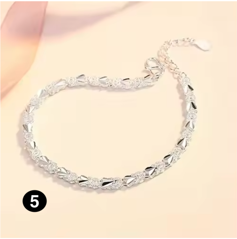Elegant 925 Sterling Silver Bracelet — Lightweight and Comfortable for Daily Wear