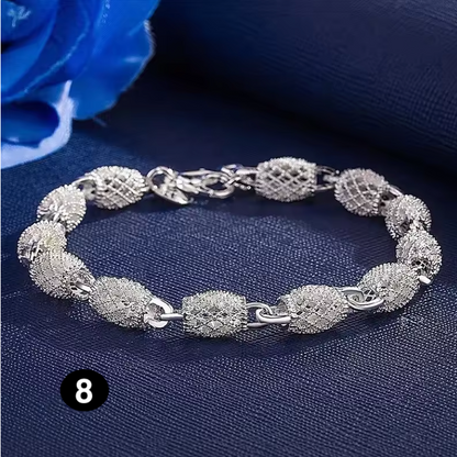 Elegant 925 Sterling Silver Bracelet — Lightweight and Comfortable for Daily Wear