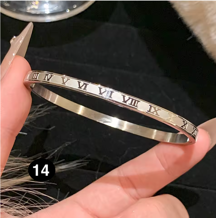 Luxury Stainless Steel Bangle – Gold Plated Bracelet with Crystal Accents for Women | Elegant Stacking Bangles