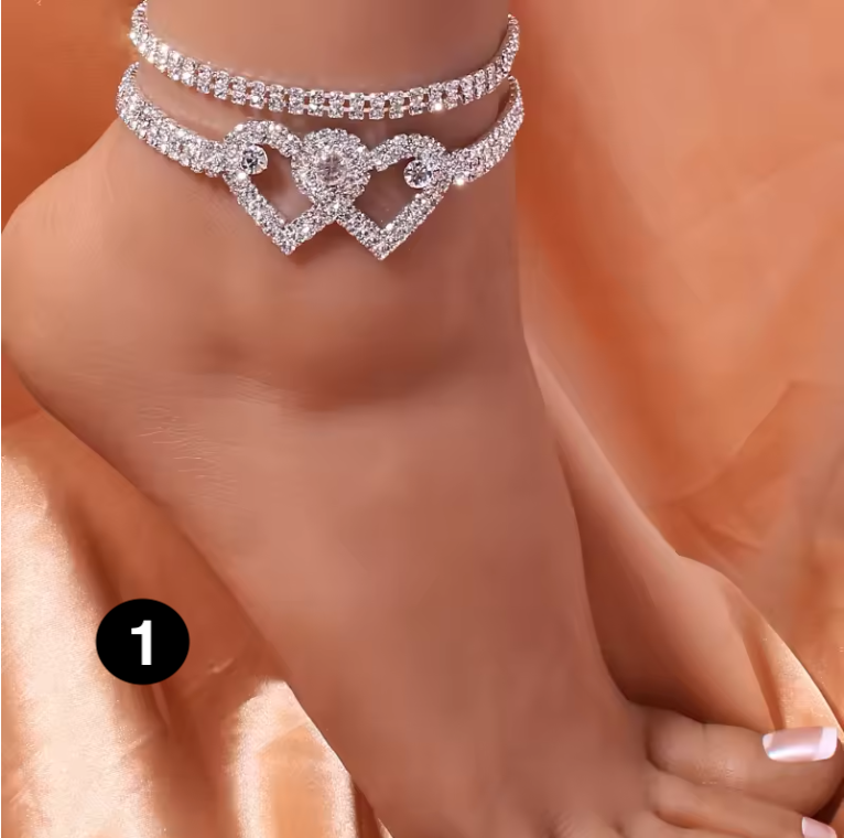 Sparkling Zircon Anklet for Women