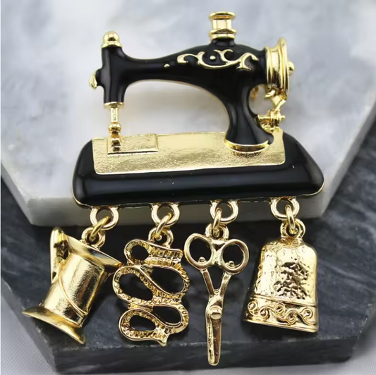 Sewing Machine Brooch – Tailor & Sewing Lover Pin