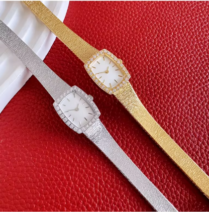 Majestic Vintage Gold Diamond Watch – Timeless Luxury & Quartz Precision