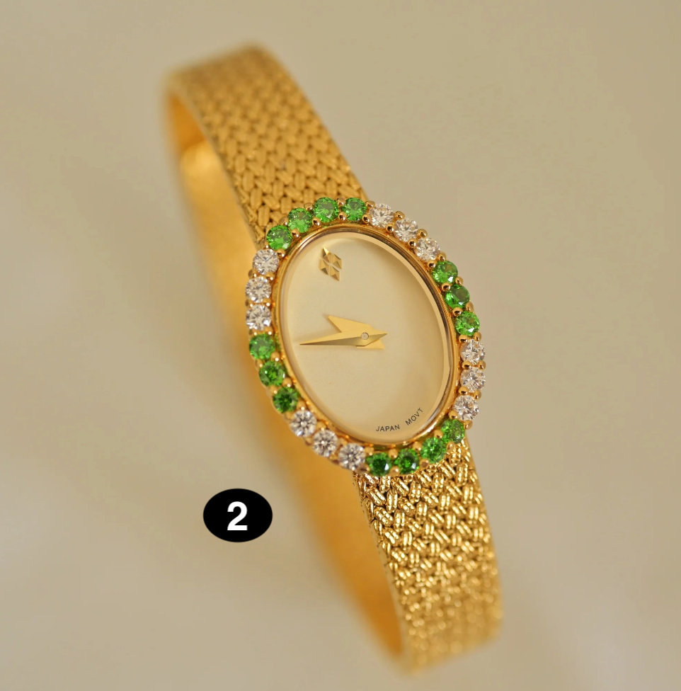 Elegant Women's Watch with Crystal Bezel – Quartz Dress Watch