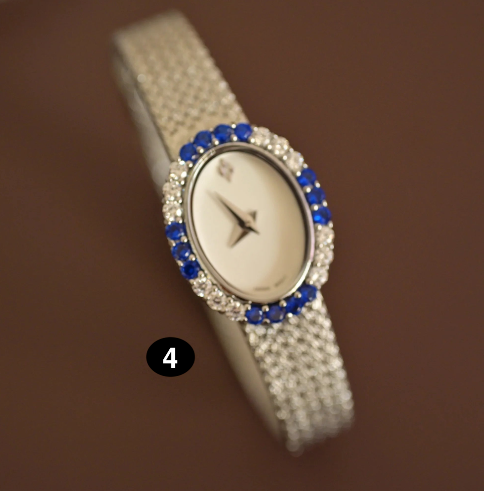 Elegant Women's Watch with Crystal Bezel – Quartz Dress Watch