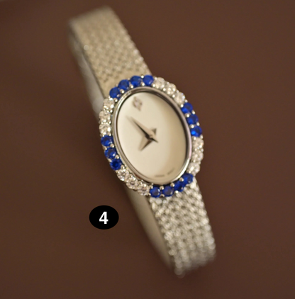 Elegant Women's Watch with Crystal Bezel – Quartz Dress Watch