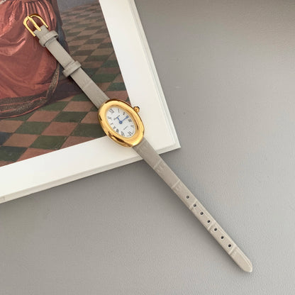 Luxury Oval Gold-Plated Women’s Watch – Elegant Classic Style