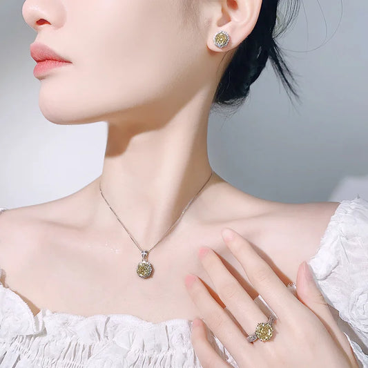 Yellow Zircon Jewelry Set – Luxury Collection
