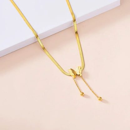 Minimalist Butterfly Necklace – Gold Fashion Jewelry