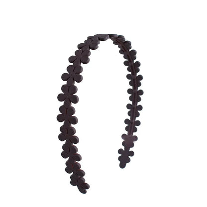 Matte Flower Cut-Out Headband – Stylish Hair Accessory for Women | Soft Acrylic Hair Hoop