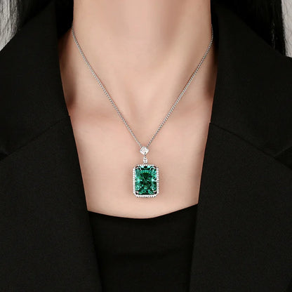 Green Crystal Statement Necklace