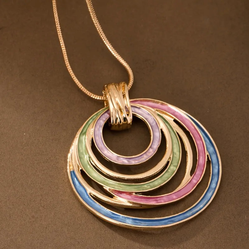 Multicolor Statement Jewelry Set – Necklace & Earrings
