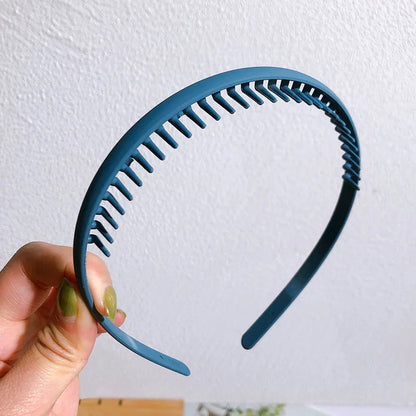 Matte Non-Slip Toothed Hairband – Stylish Solid Color Hair Accessory for Women