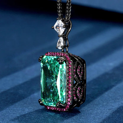 Green Crystal Statement Necklace