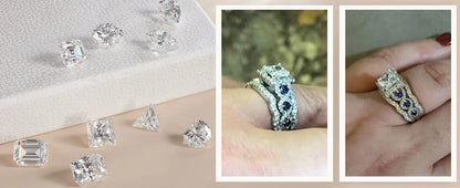 925 Sterling Silver Luxury Blue Stone Ring Set – Sparkling Elegant Jewelry