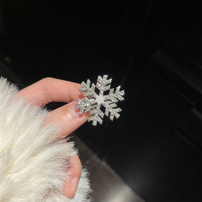 Sparkling Snowflake Rhinestone Hair Pins – 5-Pack Hair Accessories