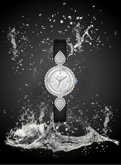 Elegant Vintage Women’s Watch – Luxury Waterproof Quartz with Crystal Details