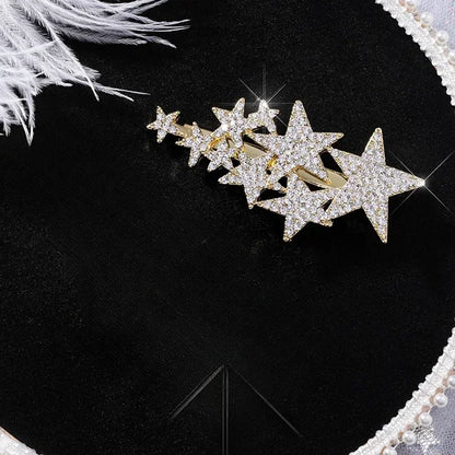 Sparkling Star Rhinestone Hair Pin – Fashion Hair Accessory for Women