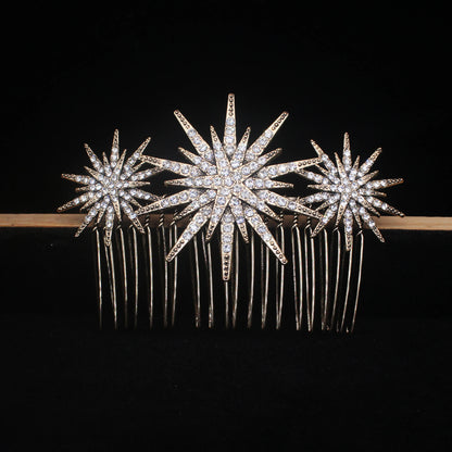 Crystal Star Hair Comb – Elegant Bridal Hair Accessory