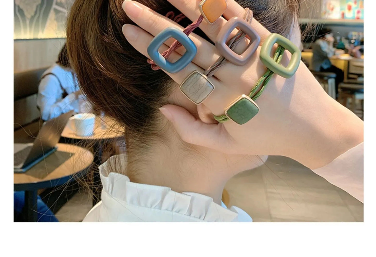 Elegant Matte Square Hair Tie – Premium Minimalist Hair Accessory