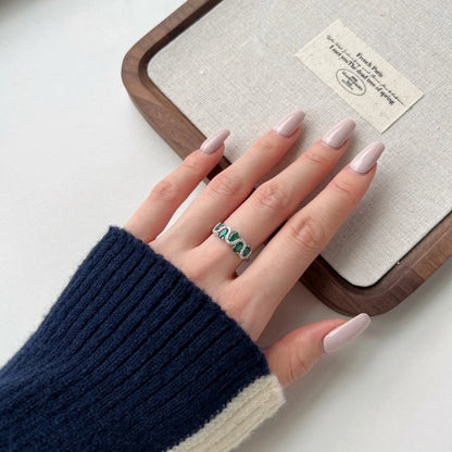 Elegant Women's Ring In 925 Sterling Silver, Adorned With High - Quality Gemstones