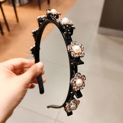 Pearl & Rhinestone Hairband – Stylish Hair Accessory for Women & Girls