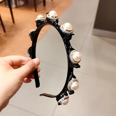 Pearl & Rhinestone Hairband – Stylish Hair Accessory for Women & Girls