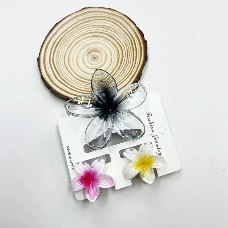 3pcs Pastel Flower Hair Accessories – Soft & Feminine Look