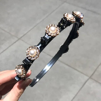 Pearl & Rhinestone Hairband – Stylish Hair Accessory for Women & Girls