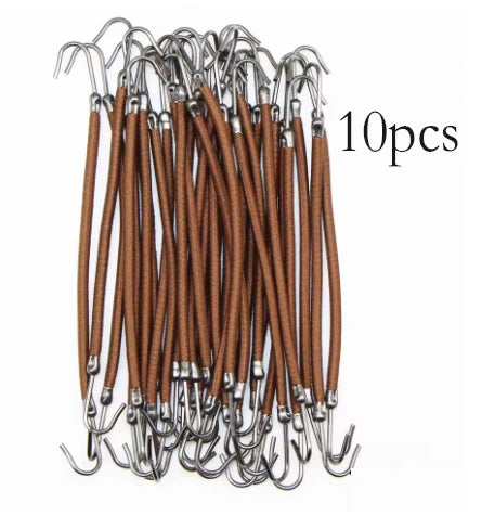 10 /20/30Pieces Double Hook Elastic Hair Bands – Strong Hold & Stylish Ponytail Accessory