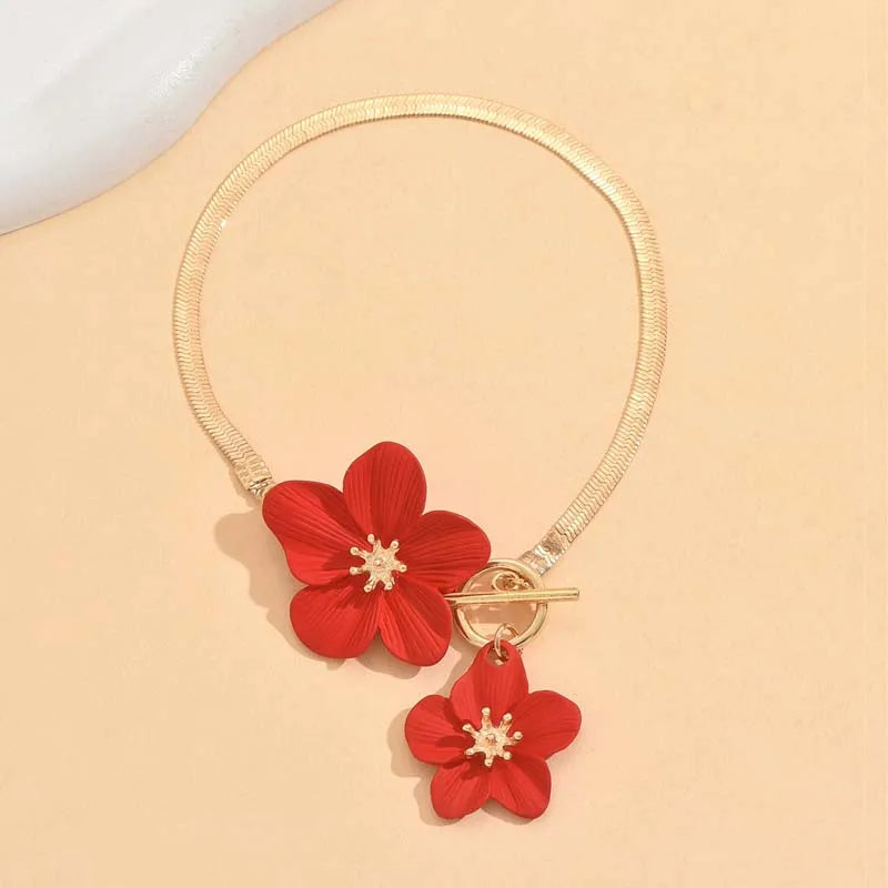 Gold Flower Anklet for Women
