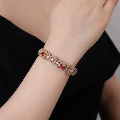 Luxury Multicolor Cubic Zirconia Bracelet – Elegant Royal Design for All Occasions
