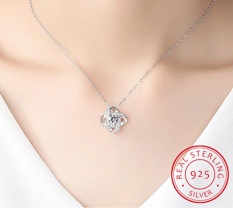 925 Sterling Silver Pendant & Earrings Set - Minimalist Daily Or Evening Jewelry
