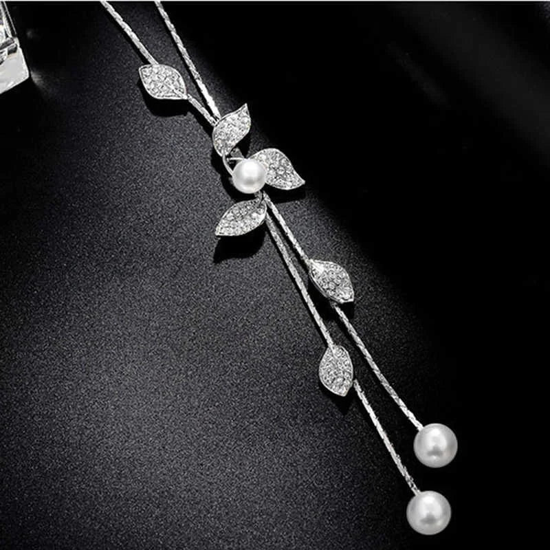 Fashion Long Crystal Pendant Necklace for Women