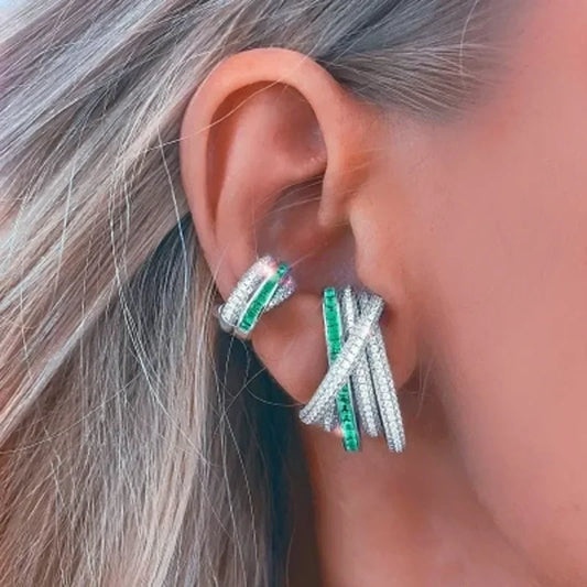 Luxury Ear Cuffs Adorned with Zircon Stones – No Piercing Needed