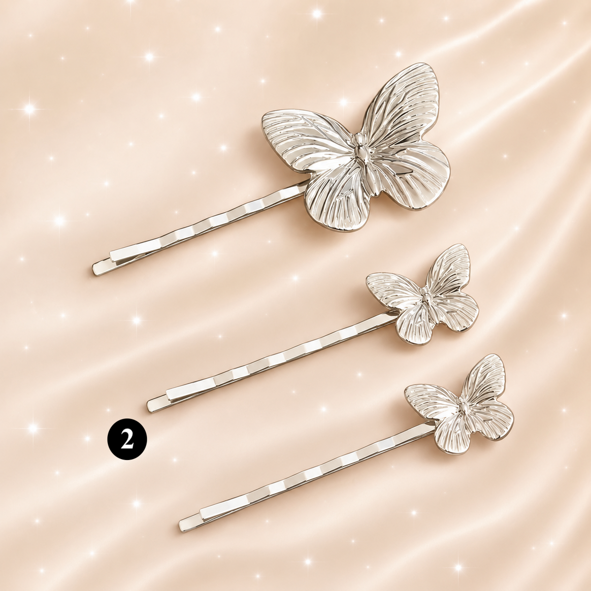 Vintage Butterfly Metal Hairpin – Elegant Women Hair Accessory