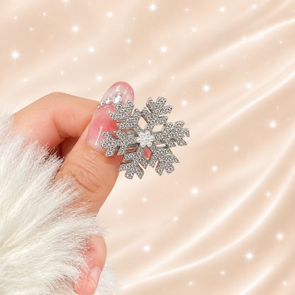 5-Piece Rhinestone Snowflake Hair Clips Set