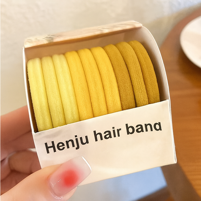 Colorful High-Elastic Hair Tie Set – Soft Nylon & Rubber Hair Bands | Cute Hair Accessories for Women & Girls