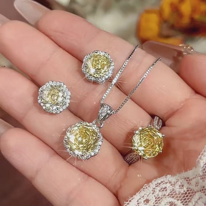 Yellow Zircon Jewelry Set – Luxury Collection
