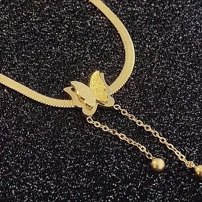 Minimalist Butterfly Necklace – Gold Fashion Jewelry