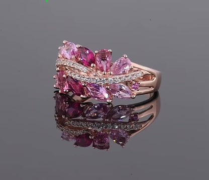 Luxury 925 Sterling Silver Ring – Elegant Design with Sparkling Stones, Perfect for Weddings, Parties & Special Occasions.