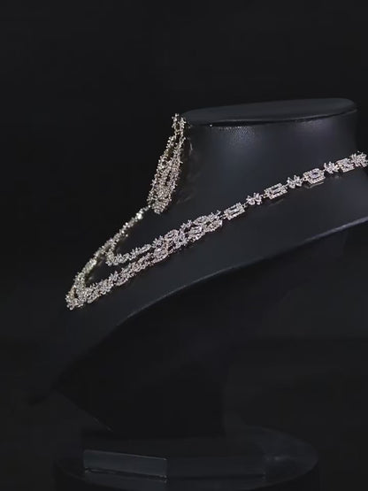 Luxury 3-Layer Pearl Necklace & Earring Set – Timeless Glamour for Elegant Occasions