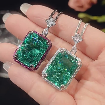 Green Crystal Statement Necklace