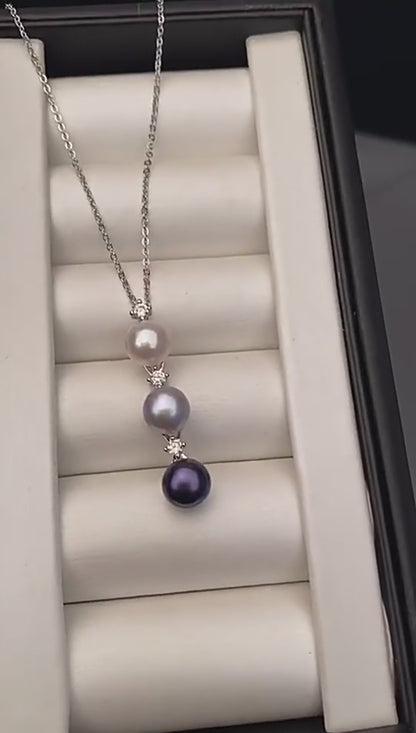 Elegant 925 Silver Pearl Pendant Necklace
