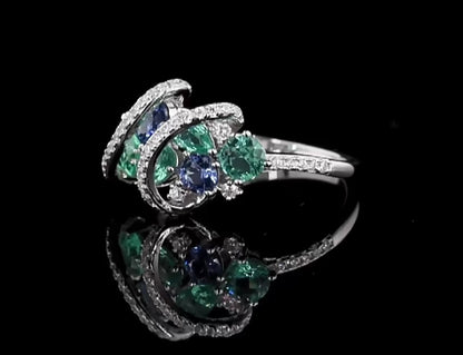 925 Sterling Silver Spinel Ring – Elegant Gemstone Style Statement Ring