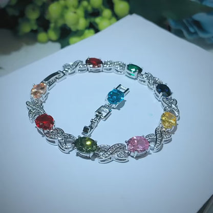 Luxury Purple Zircon Bracelet for Women – Elegant Style