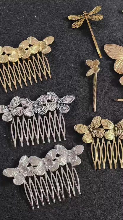 Vintage Butterfly Metal Hairpin – Elegant Women Hair Accessory